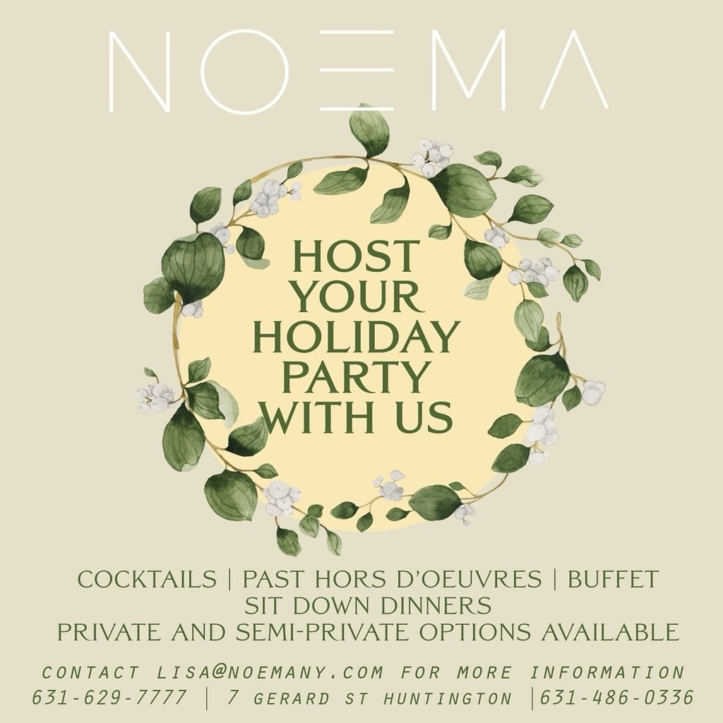 ✨ Host your holiday party at NOEMA! From cocktails and hors d&rsquo;oeuvres to buffet or sit-down dinners, we&rsquo;ve got everything you need to celebrate in style. Private and semi-private options available, let us help YOU create an unforgettable 